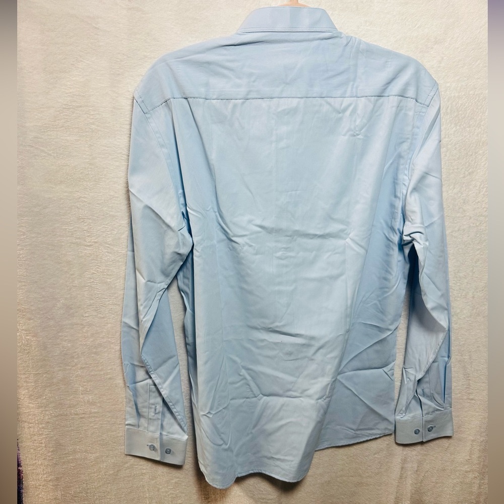 Elegant Sky Blue Dress Shirt for Men - Picture 3 of 8